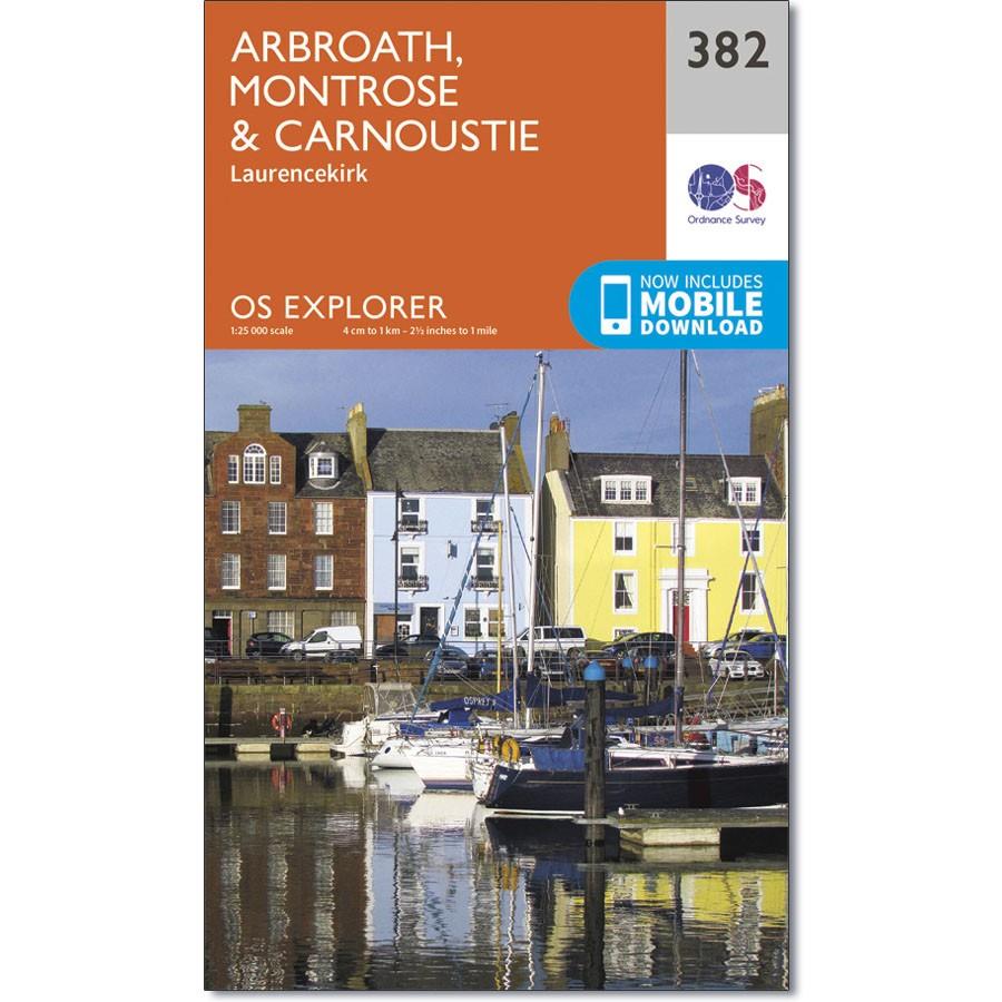 Ordnance Survey Explorer Map 382 Arbroath, Montrose &amp; Carnoustie