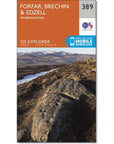 Ordnance Survey Explorer Map 389 Forfar, Brechin & Edzell