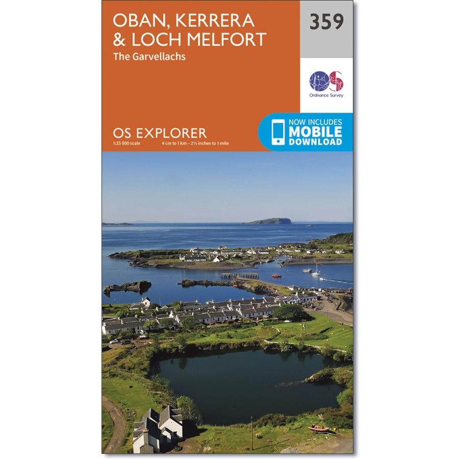 Ordnance Survey Explorer Map 359 Oban, Kerrera &amp; Loch Melfort