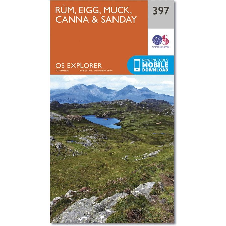 Ordnance Survey Explorer Map 397 Rùm, Eigg, Muck, Canna &amp; Sanday