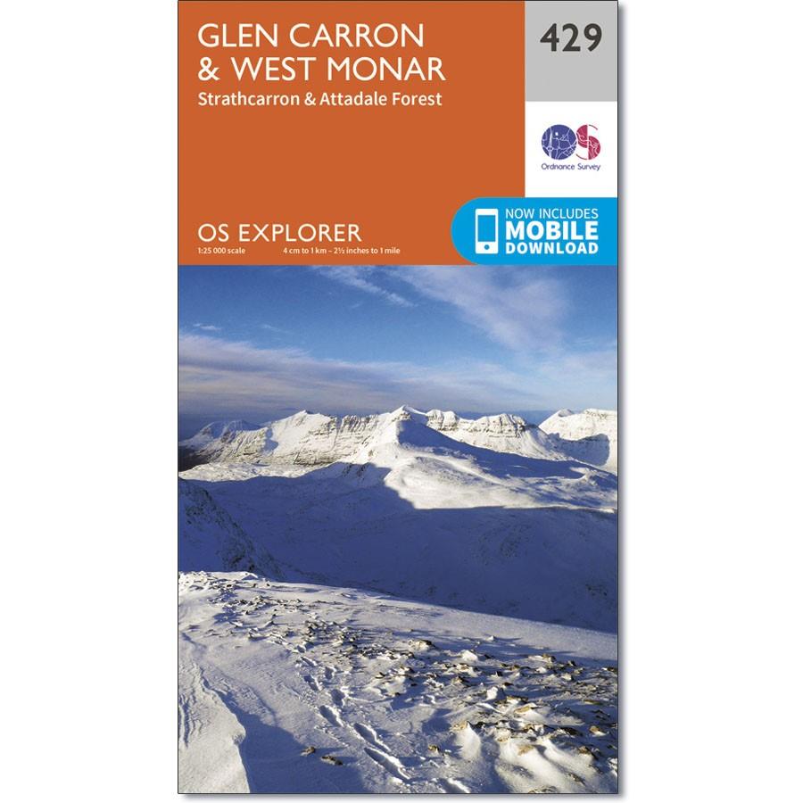 Ordnance Survey Explorer Map 429 Glen Carron &amp; West Monar