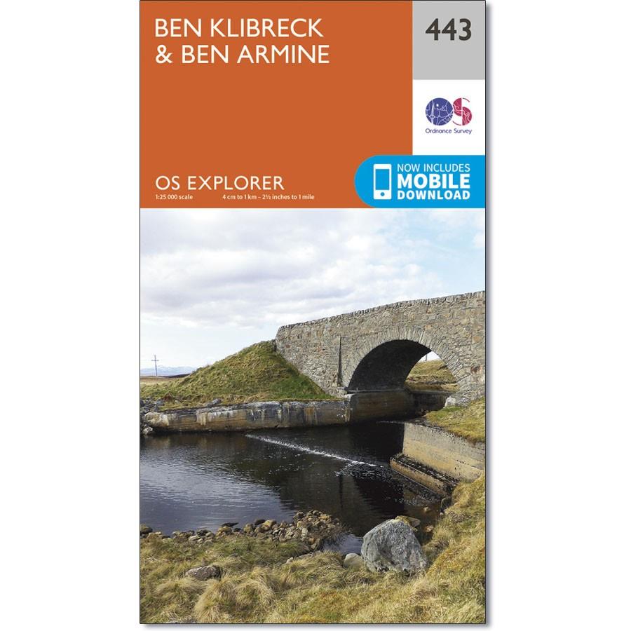 Ordnance Survey Explorer Map 443 Ben Klibreck &amp; Ben Armine