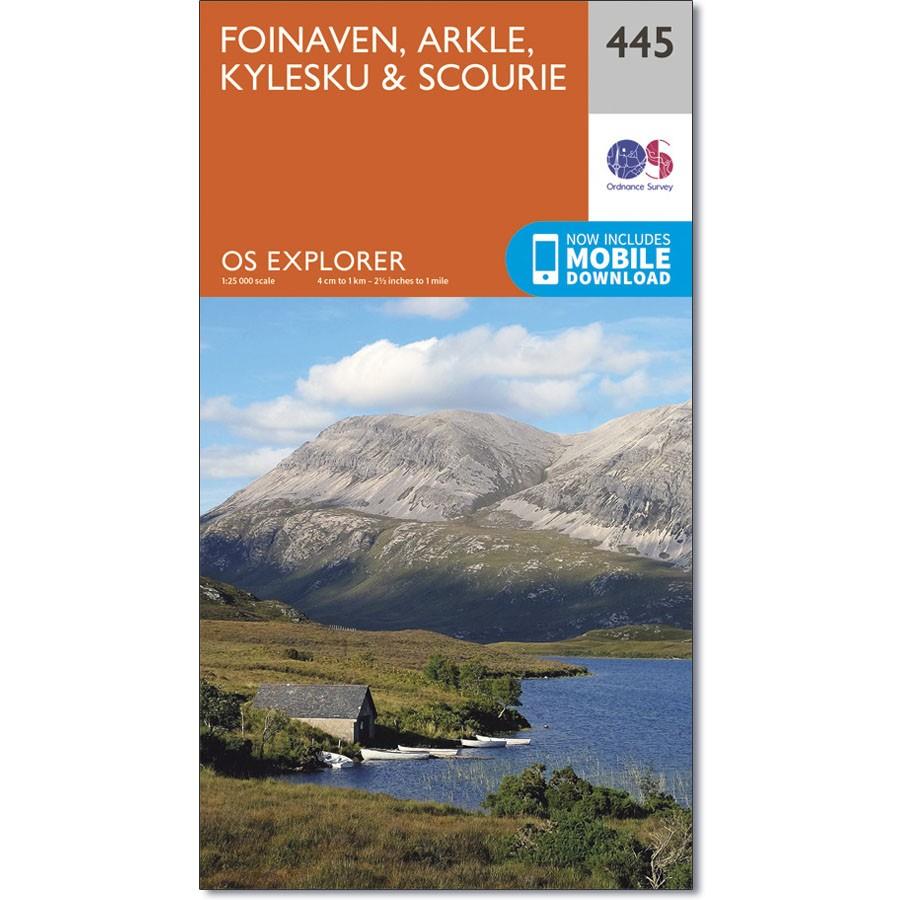 Ordnance Survey Explorer Map 445 Foinaven, Arkle, Kylesku &amp; Scourie