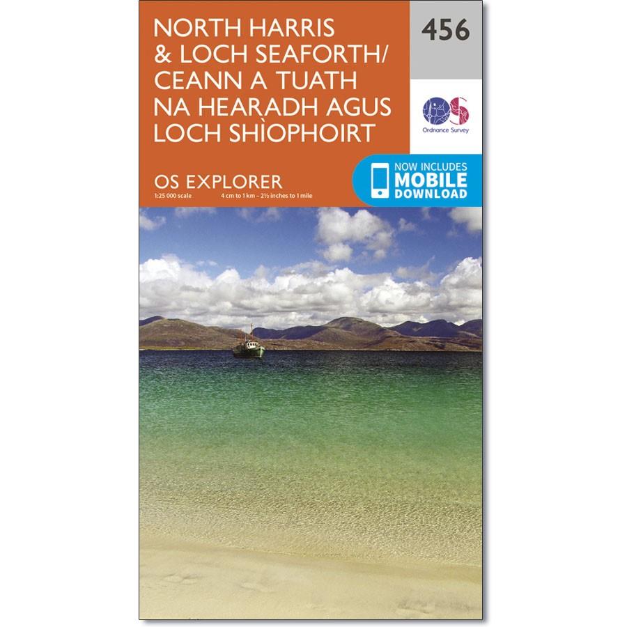 Ordnance Survey Explorer Map 456 North Harris &amp; Loch Seaforth