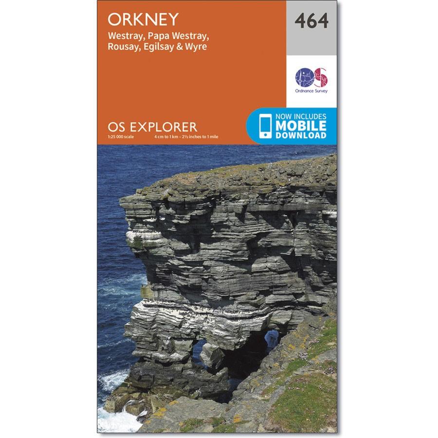 Ordnance Survey Explorer Map 464 Orkney - Westray, Papa Westray, Rousay, Egilsay &amp; Wyre