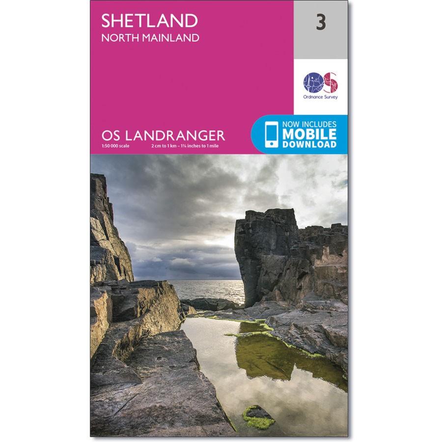 Ordnance Survey Landranger Map 3 Shetland - North Mainland