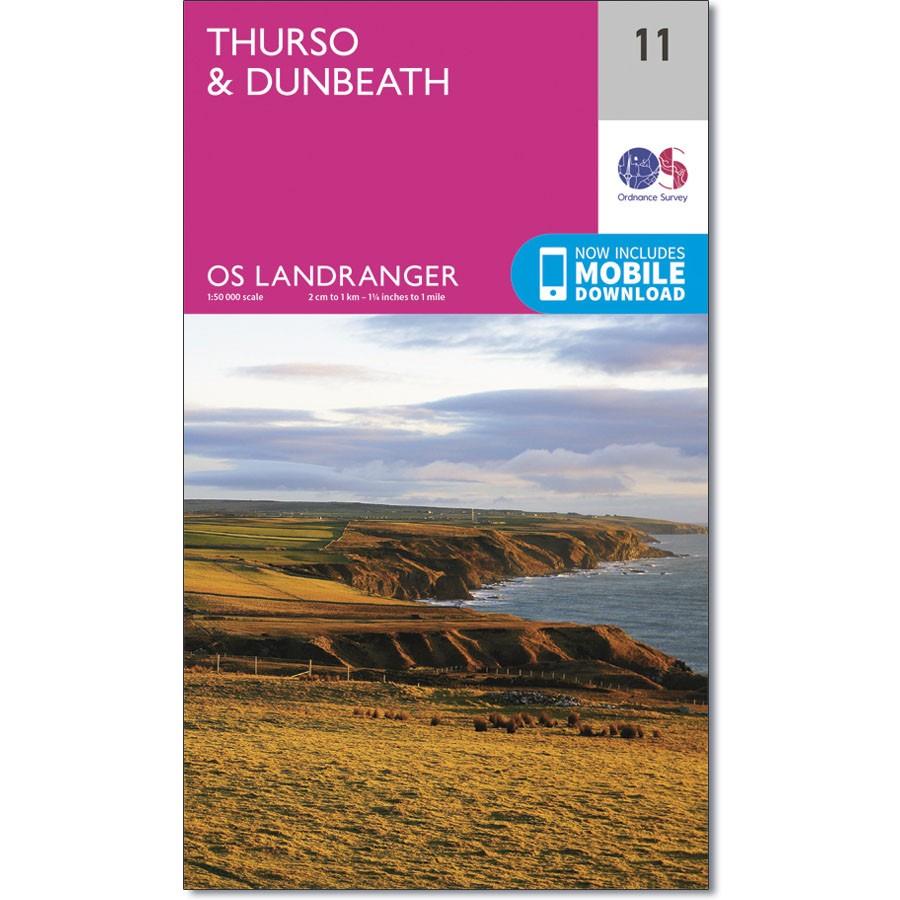 Ordnance Survey Landranger Map 11 Thurso &amp; Dunbeath