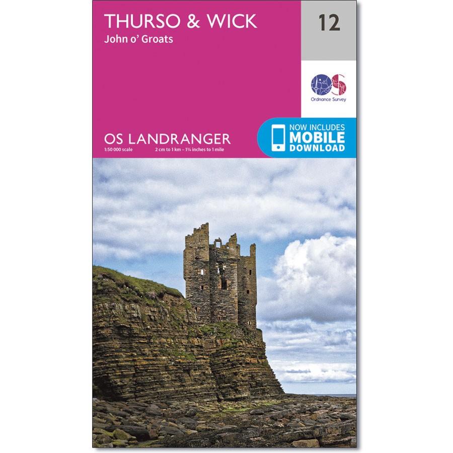 Ordnance Survey Landranger Map 12 Thurso &amp; Wick