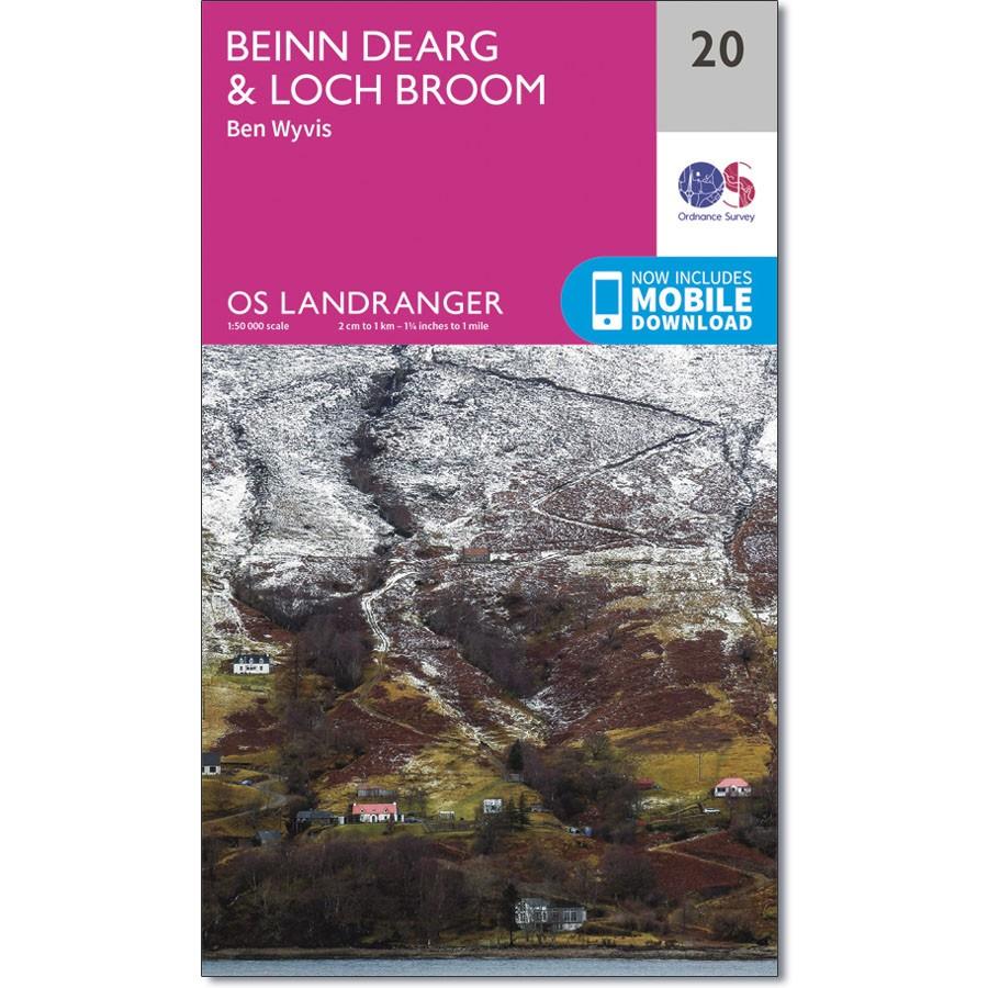 Ordnance Survey Landranger Map 20 Beinn Dearg &amp; Loch Broom