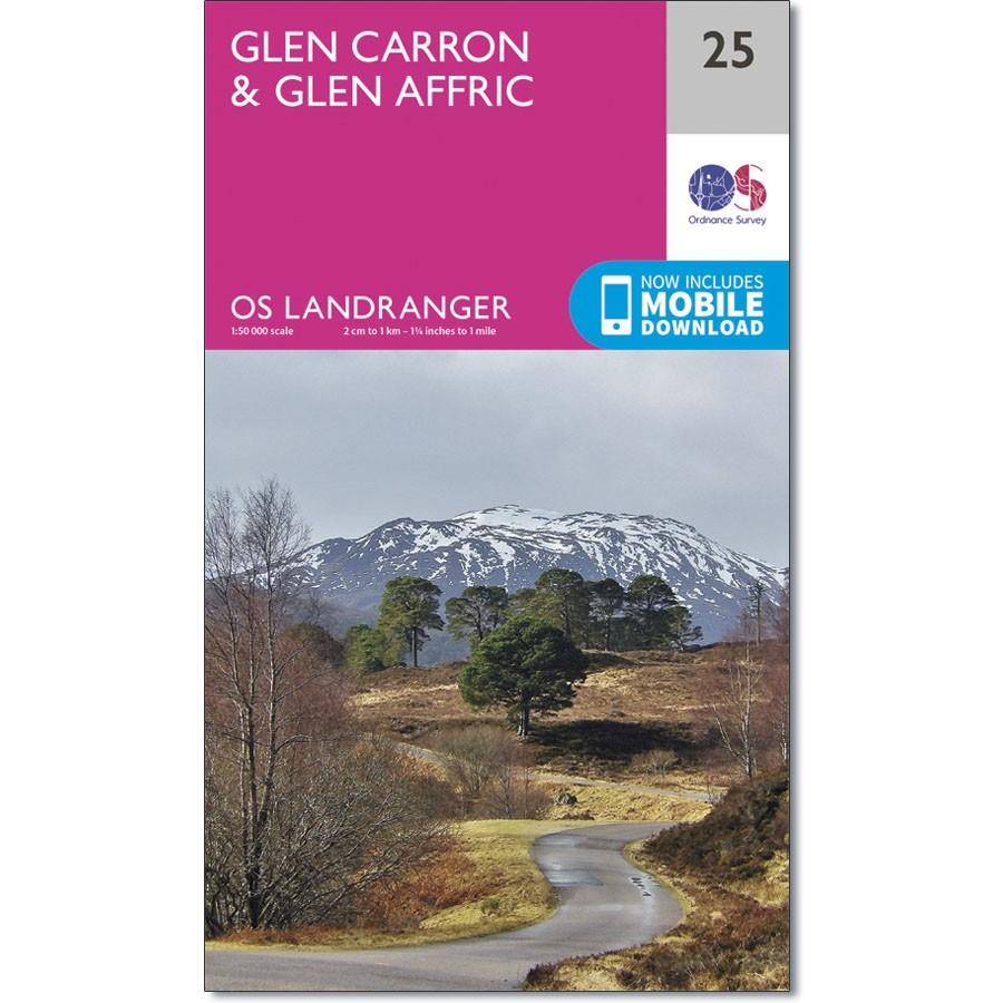Ordnance Survey Landranger Map 25 Glen Carron & Glen Affric