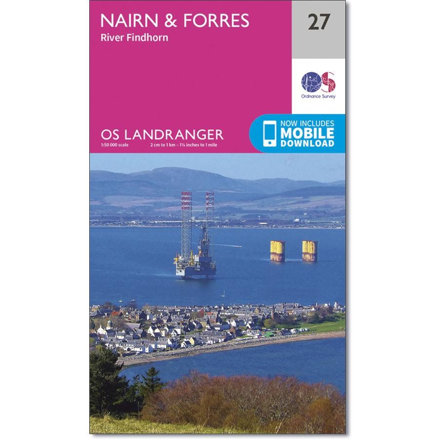 Ordnane Survey Landranger Map 27 Nairn &amp; Forres