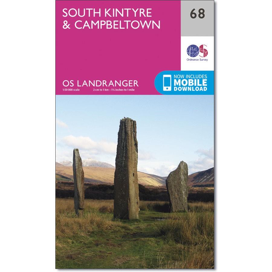 Ordnance Survey Landranger Map 68 South Kintyre &amp; Campbeltown