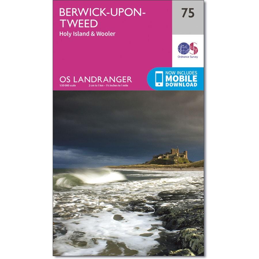 Ordnance Survey Landranger Map 75 Map of Berwick-upon-Tweed