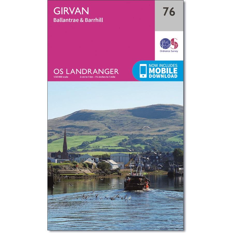 Ordnance Survey Landranger 76 Girvan