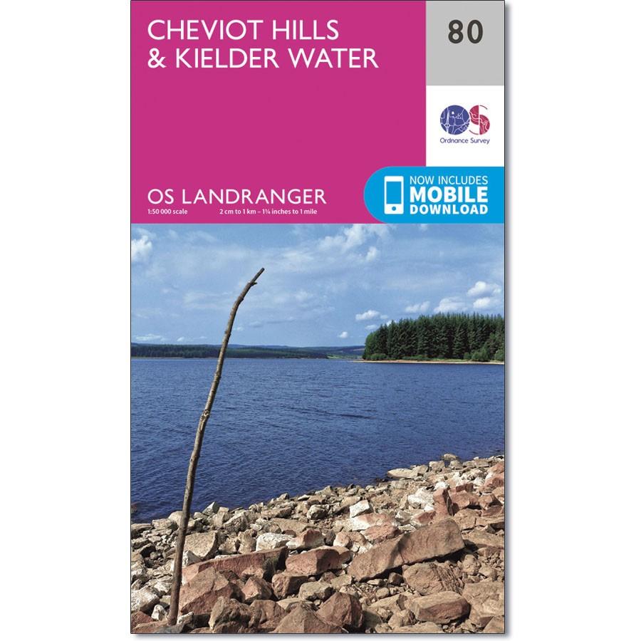 Ordnance Survey Landranger 80 - Cheviot Hills &amp; Kielder Water