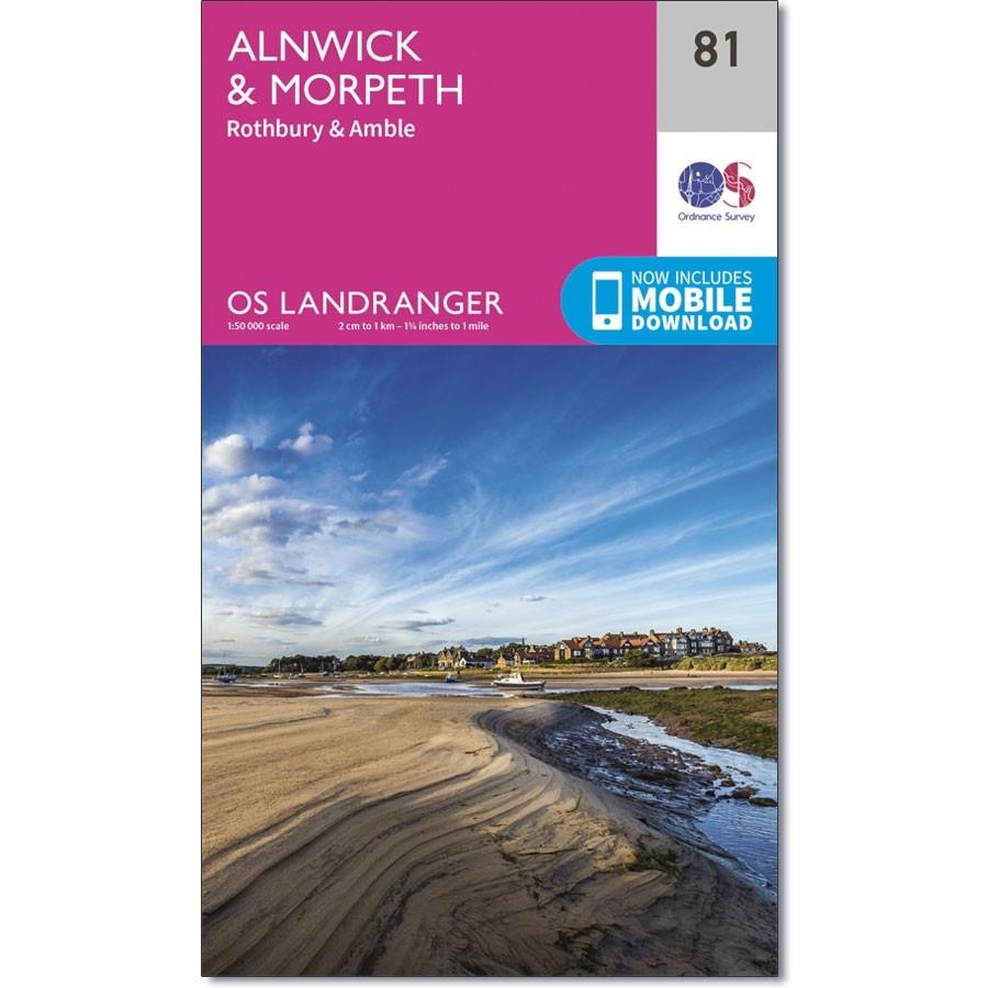 Ordnance Survey Landranger 81 - Alnwick &amp; Morpeth