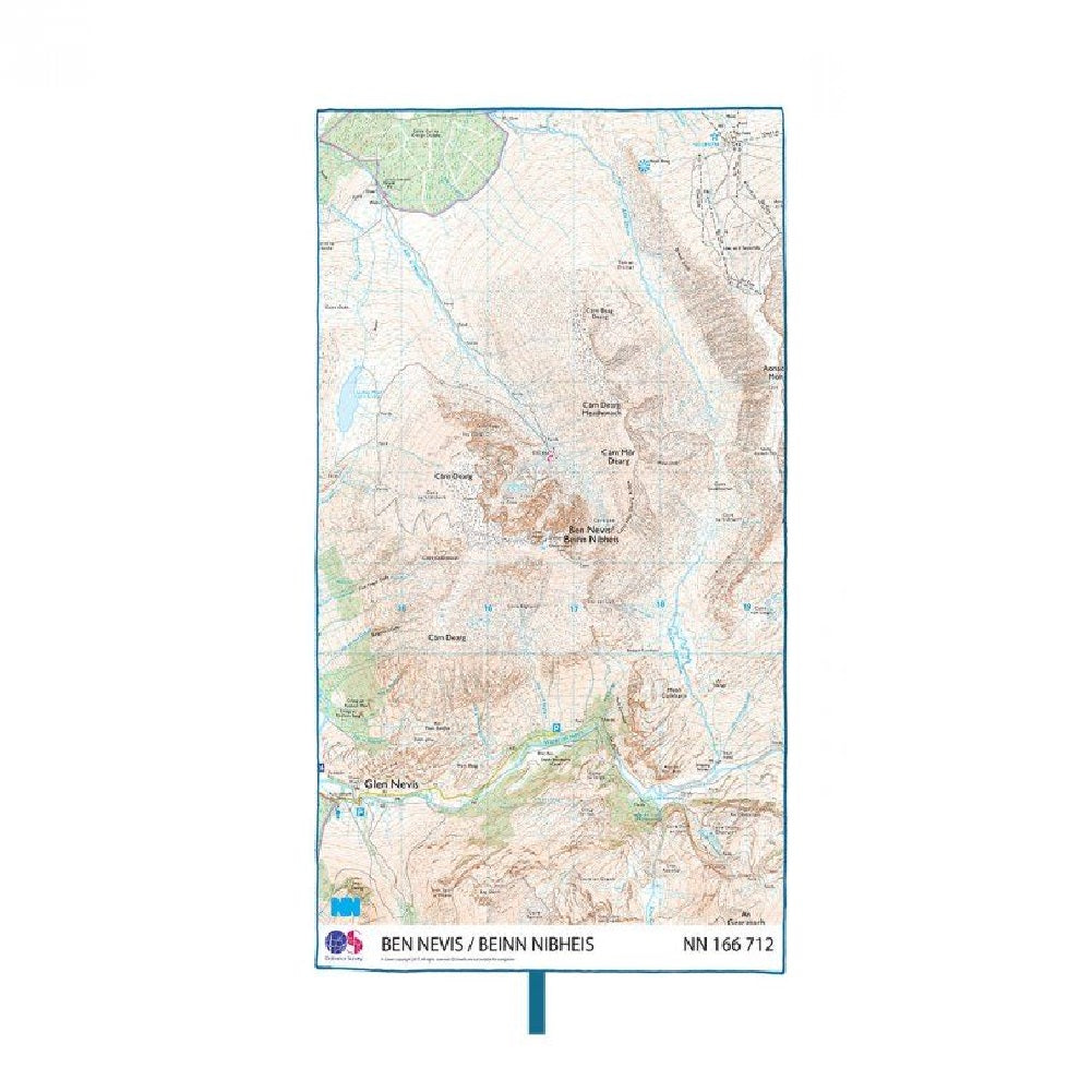 LifeVenture SoftFibre Ordnance Survey Travel Towel - Ben Nevis