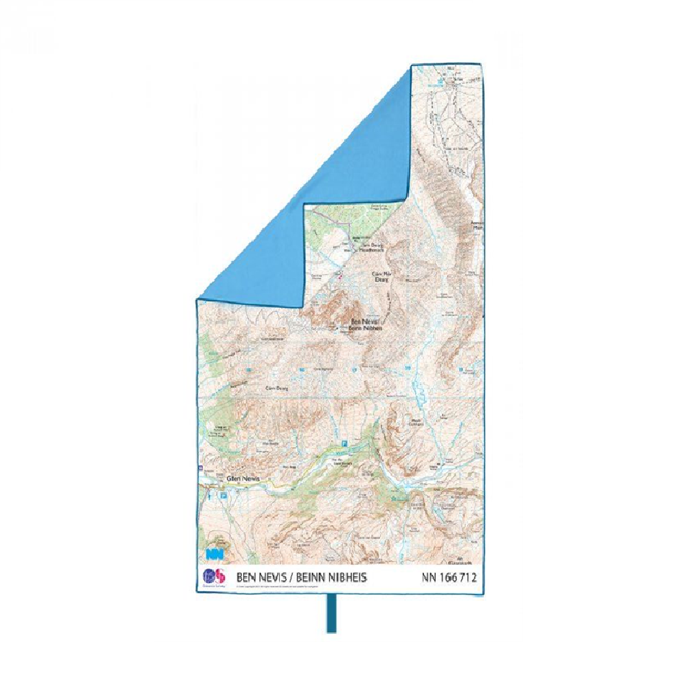 LifeVenture SoftFibre Ordnance Survey Travel Towel - Ben Nevis