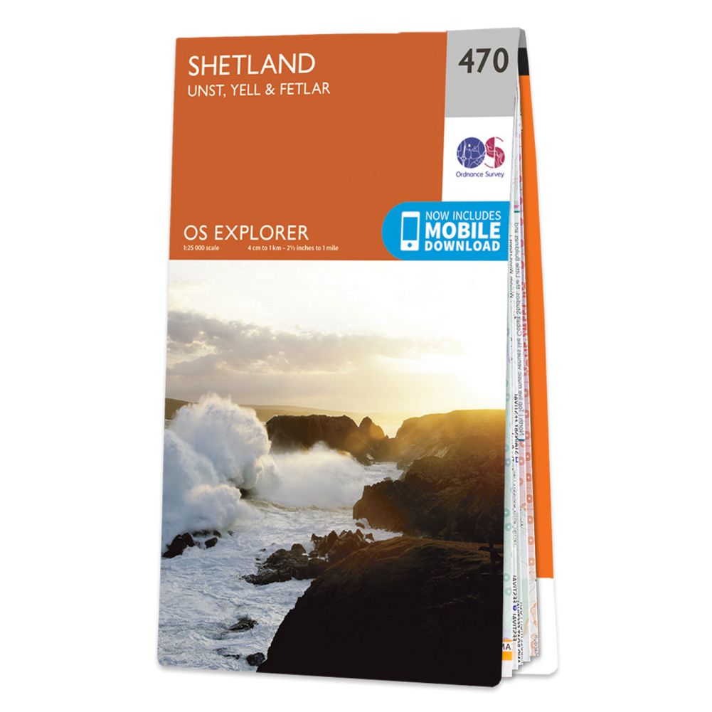 Ordnance Survey Explorer Map 470 – Shetland – Unst, Yell & Fetlar