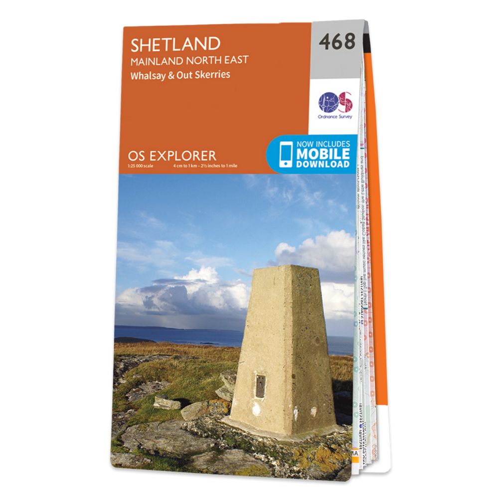 Ordnance Survey Explorer Map 468 – Shetland – Mainland North East Whalsay & Out Skerries