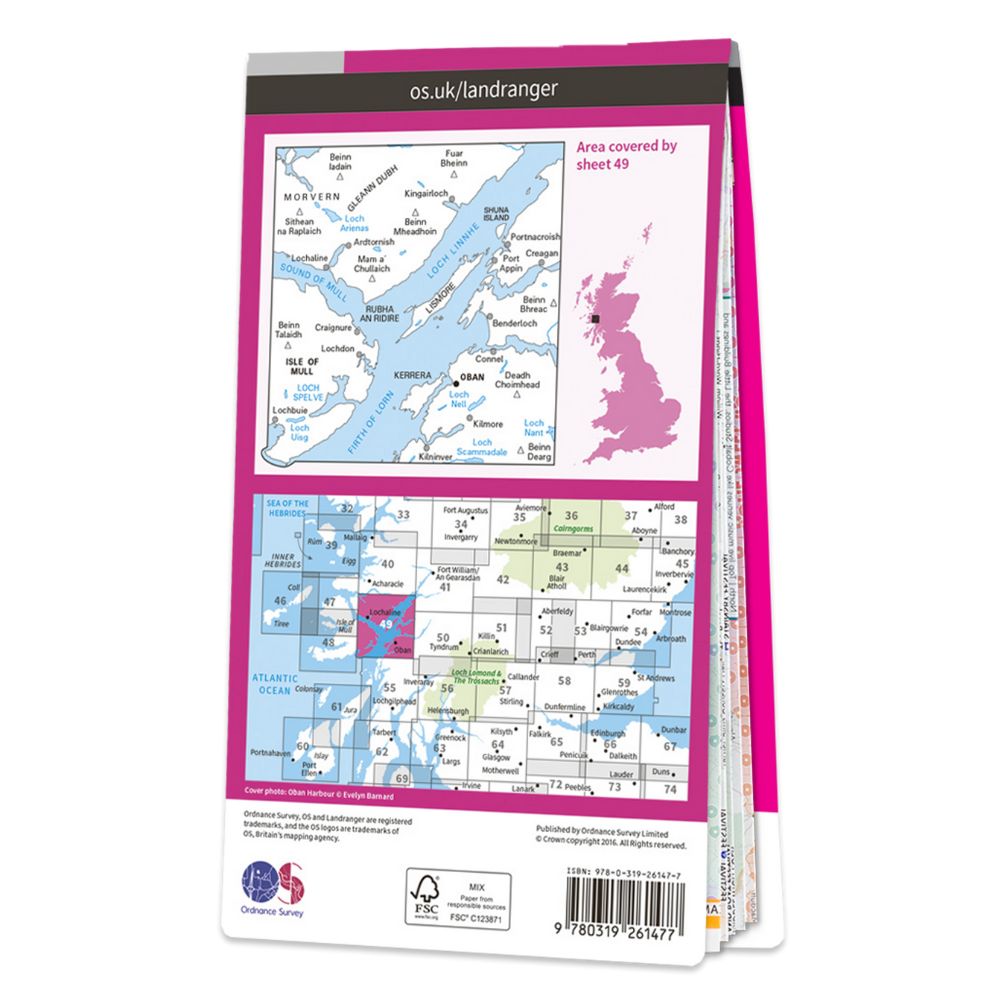 Ordnance Survey Landranger Map 49 – Oban & East Mull