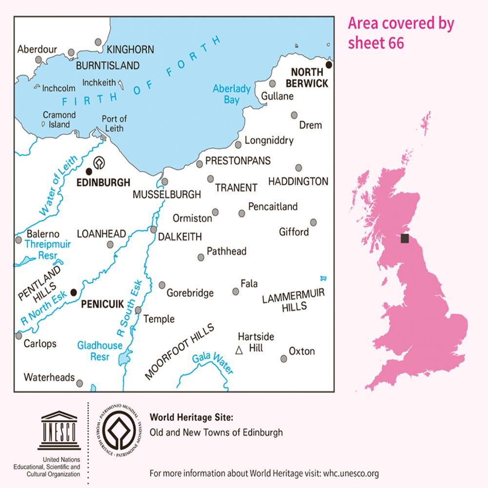 Ordnance Survey Landranger Map 66 Edinburgh
