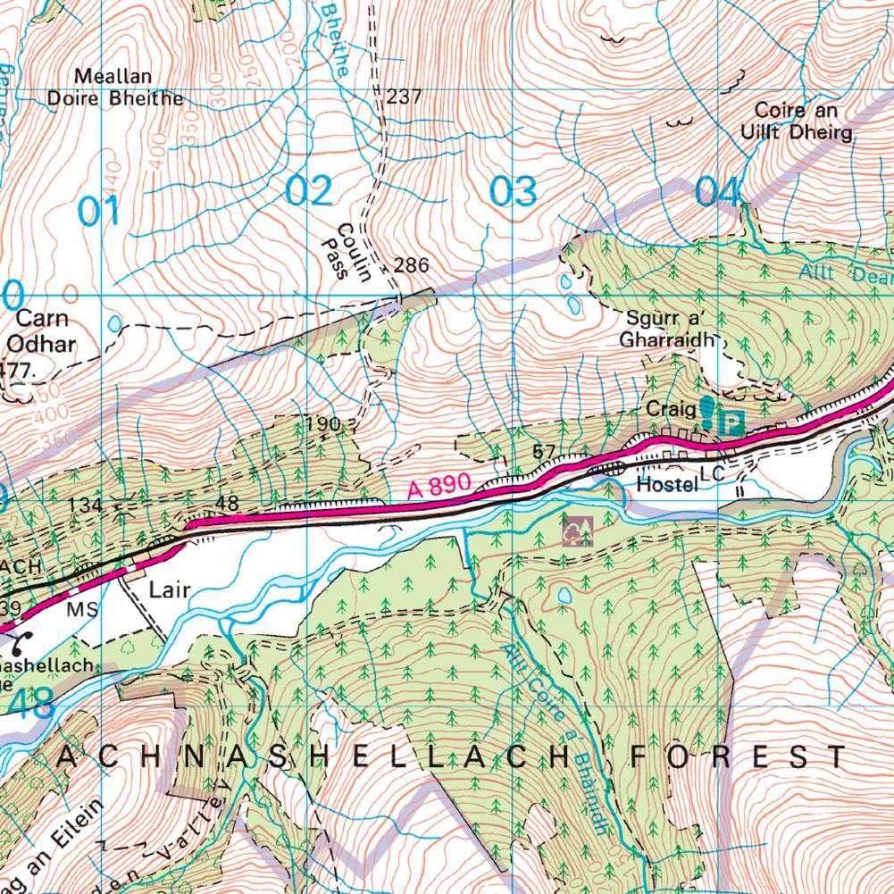 Ordnance Survey Landranger Map 25 Glen Carron &amp; Glen Affric