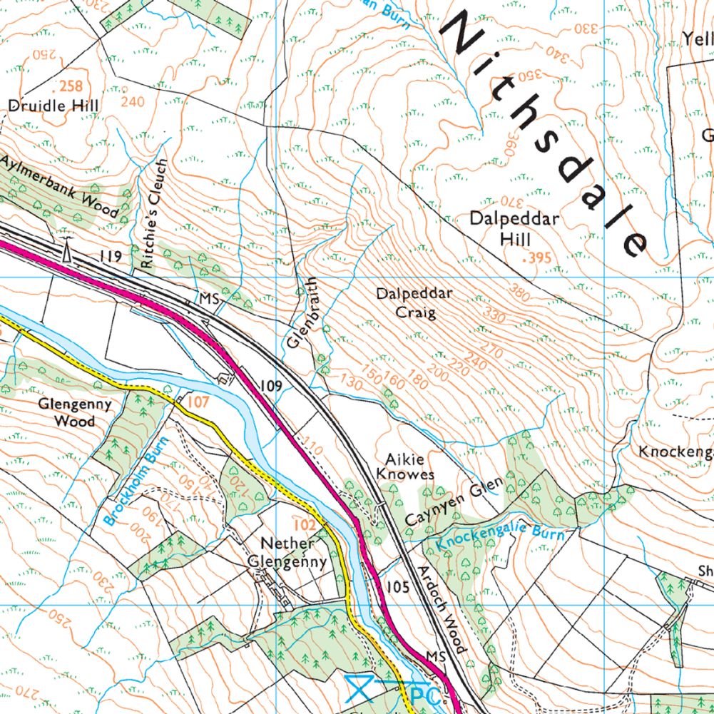 Ordnance Survey Explorer Map 329 Lowther Hills, Sanquhar &amp; Leadhills