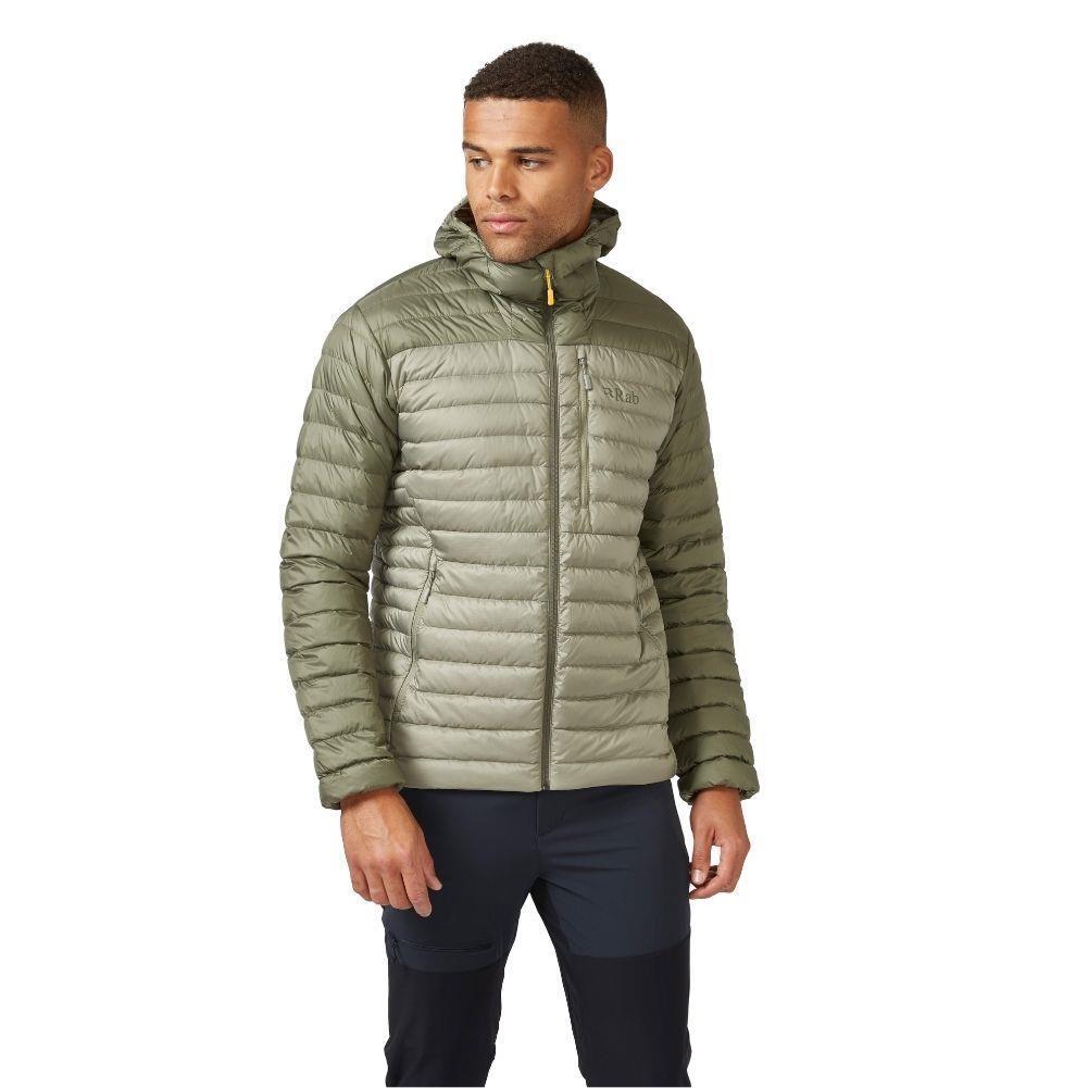RAB Men’s Microlight Alpine Down Jacket model pose