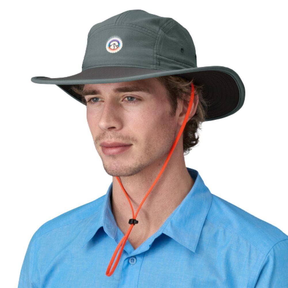 Patagonia Quandary Brimmer Hat (Fitz Roy Icon: Nouveau Green) model front