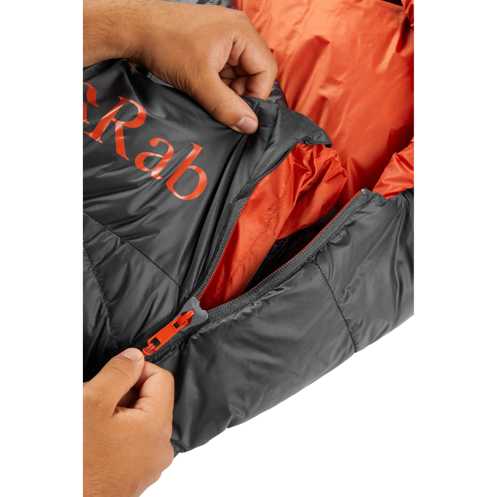 Rab Ascent 500 Down Sleeping Bag Regular Left Zip Graphene Summits Outdoor