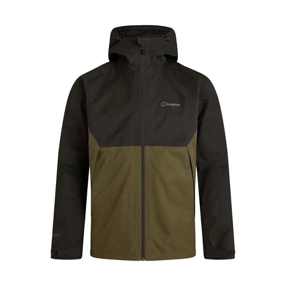 Berghaus Men's Fellmaster Interactive GORE-TEX Waterproof Shell Jacket (Dark Brown/Dark Green)