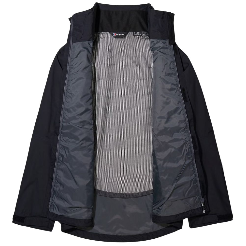 Berghaus Men's RG Alpha 2.0 Shell Waterproof Jacket (Black) open
