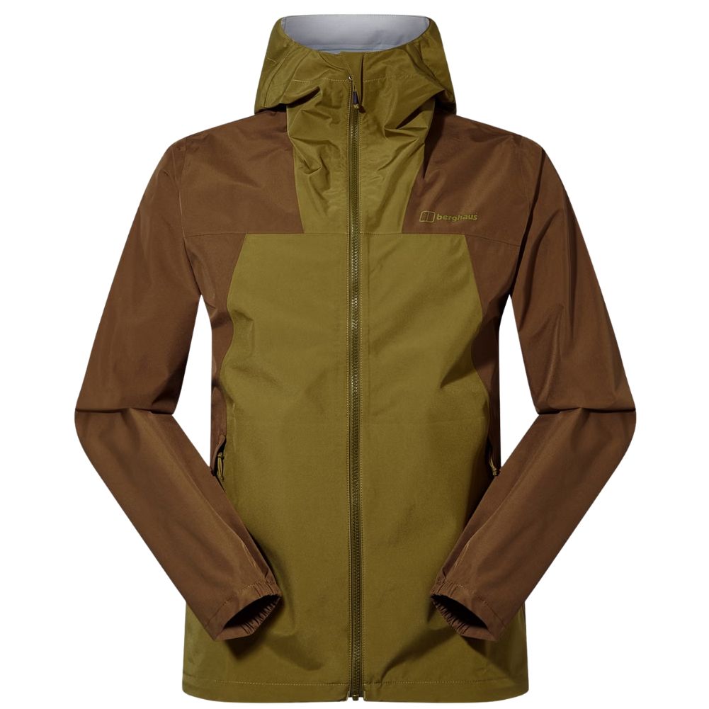 Berghaus Men's Deluge Pro 3.0 Waterproof Jacket (Green/Brown)