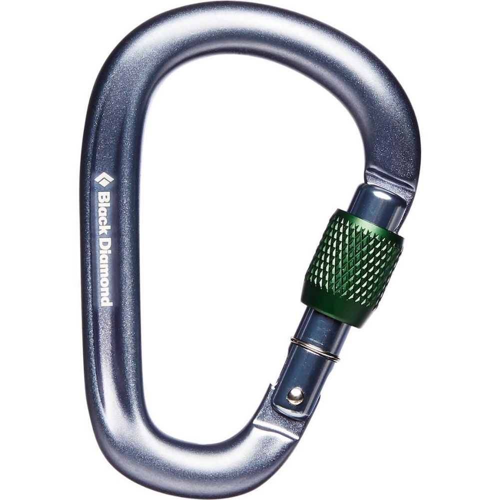 Black Diamond Pearlock Screwgate Carabiner (Grey)