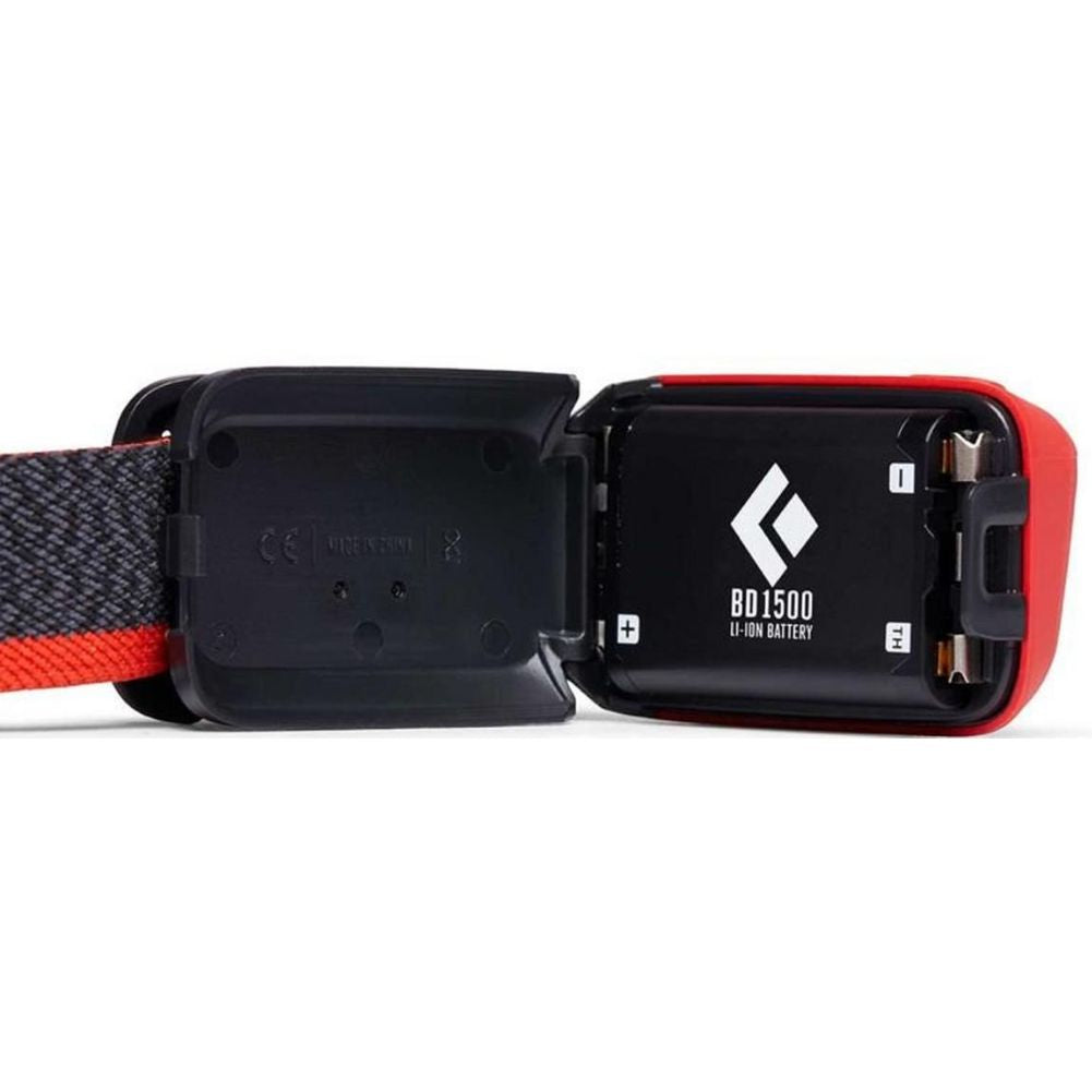 Black Diamond BD 1500 Rechargeable Battery in a headtorch