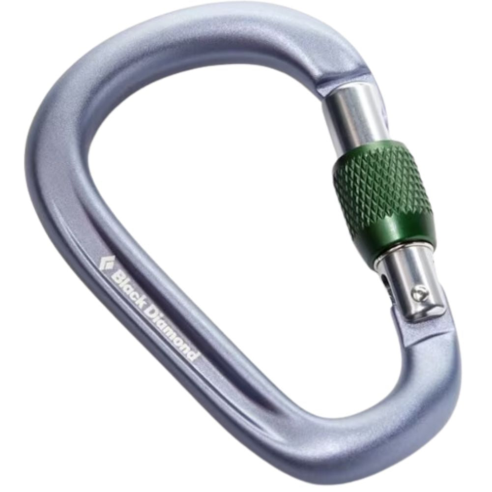 Black Diamond Pearlock Screwgate Carabiner (Grey) angle
