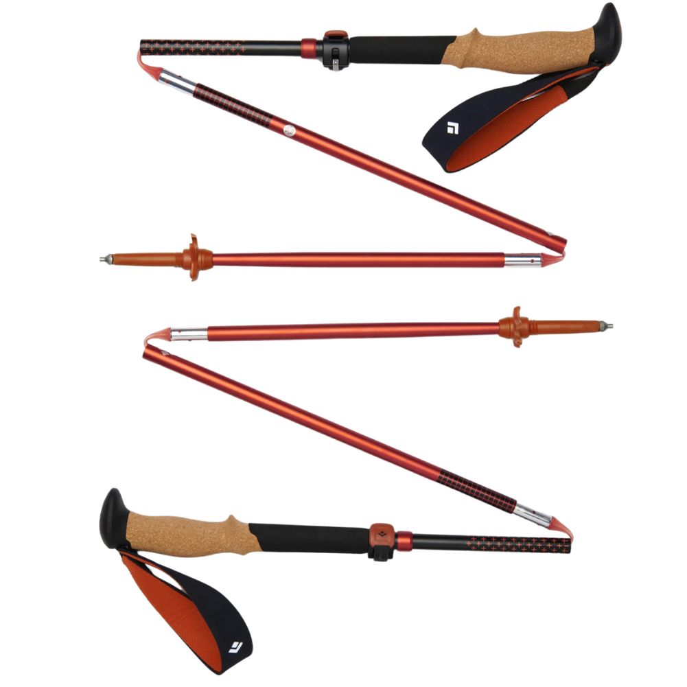 Black Diamond Pursuit FLZ Trekking Poles - M/L Grip Size (Black/Octane)