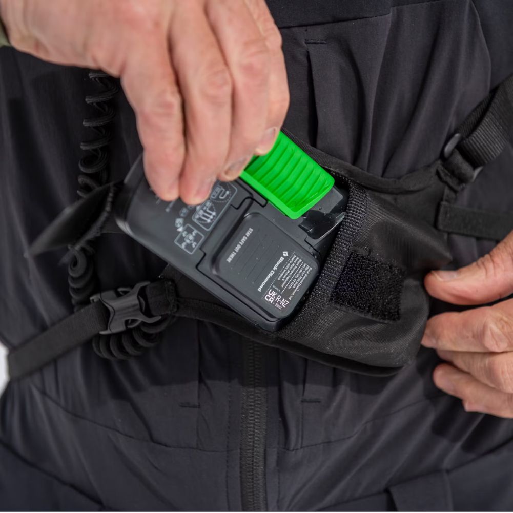 Black Diamond Recon X Avalanche Beacon putting away