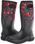Bogs Women's Mesa Super Flowers Wellington Boots pair