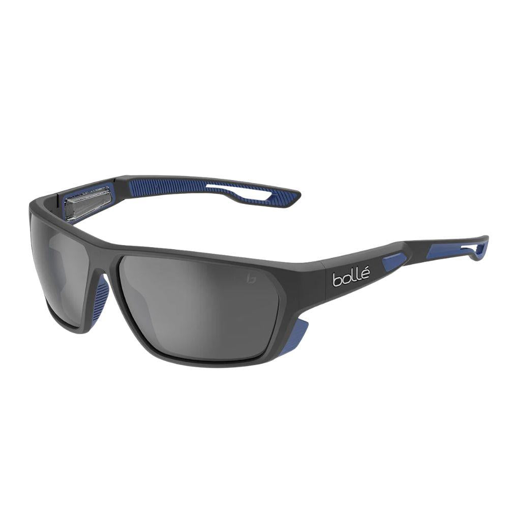 Bollé Airfin Sunglasses - Small/Medium (Black Matte Blue/TNS Polarised)