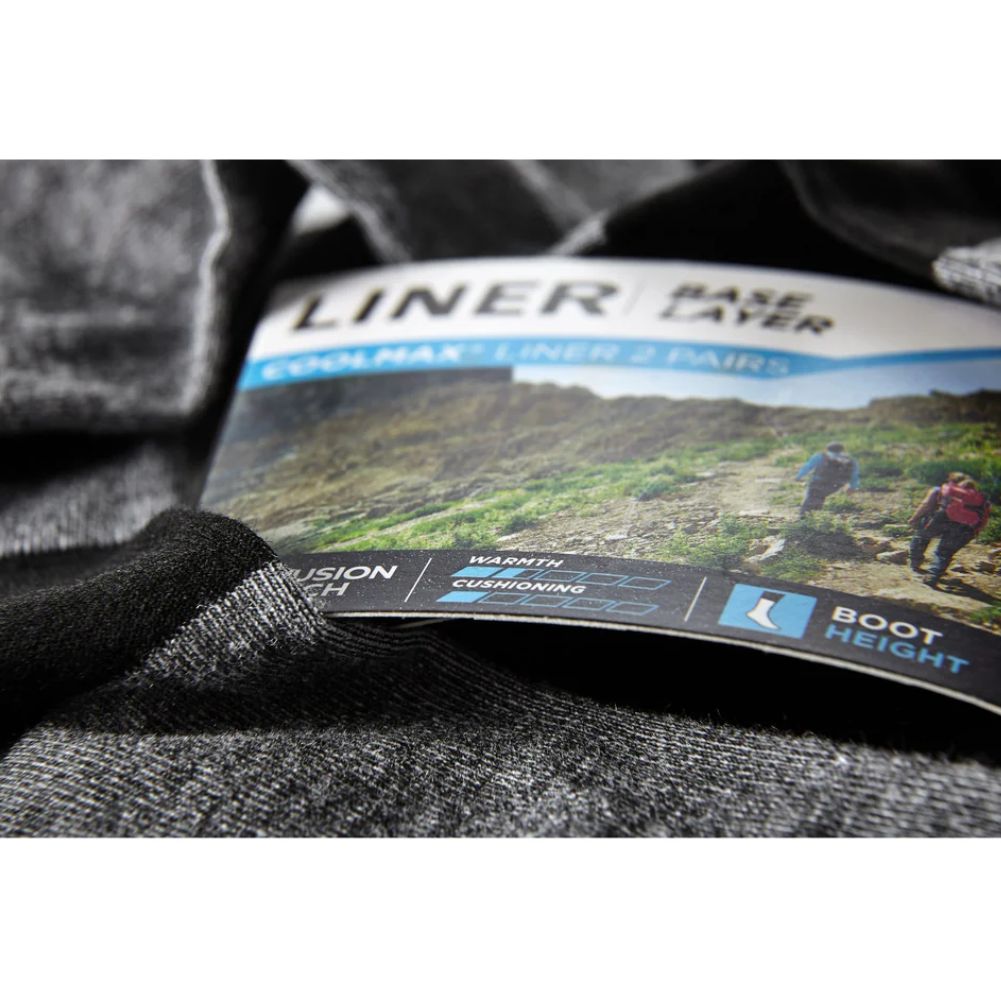 Bridgedale Men's Base Layer Coolmax Liner Twin Pack label