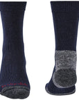 Bridgedale Men's Hike Lightweight Merino Performance Socks (Navy/Grey) front and back