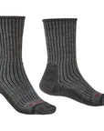Bridgedale Men's Hike Midweight Merino Comfort Boot Socks - Charcoal