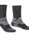 Bridgedale Men's Hike Midweight  Merino Performance Boot Merino Socks (Gunmetal)