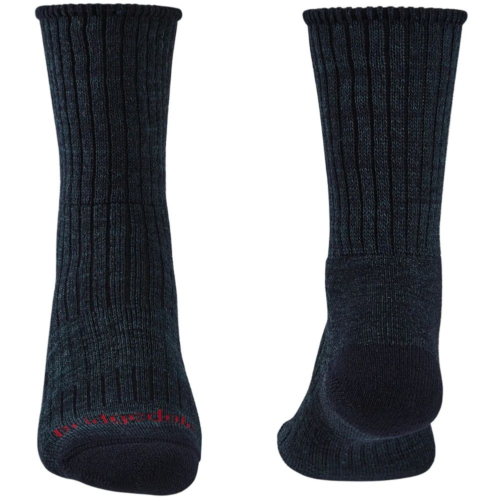 Bridgedale Men's Hike Midweight Merino Comfort Boot Socks (Navy) front back