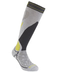 Bridgedale Men's Midweight Merino Performance Over Calf Ski Socks (Lt Grey/Graphite)