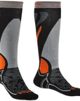 Bridgedale Men's Midweight Merino Performance Over Calf Ski Socks (Black/Silver)