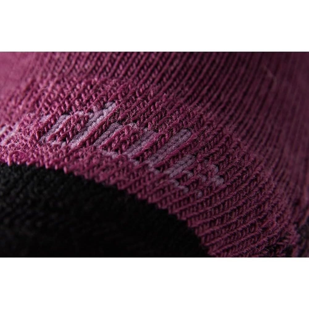 Bridgedale Women's Hike Lightweight Merino Performance Boot Socks (Berry) close up