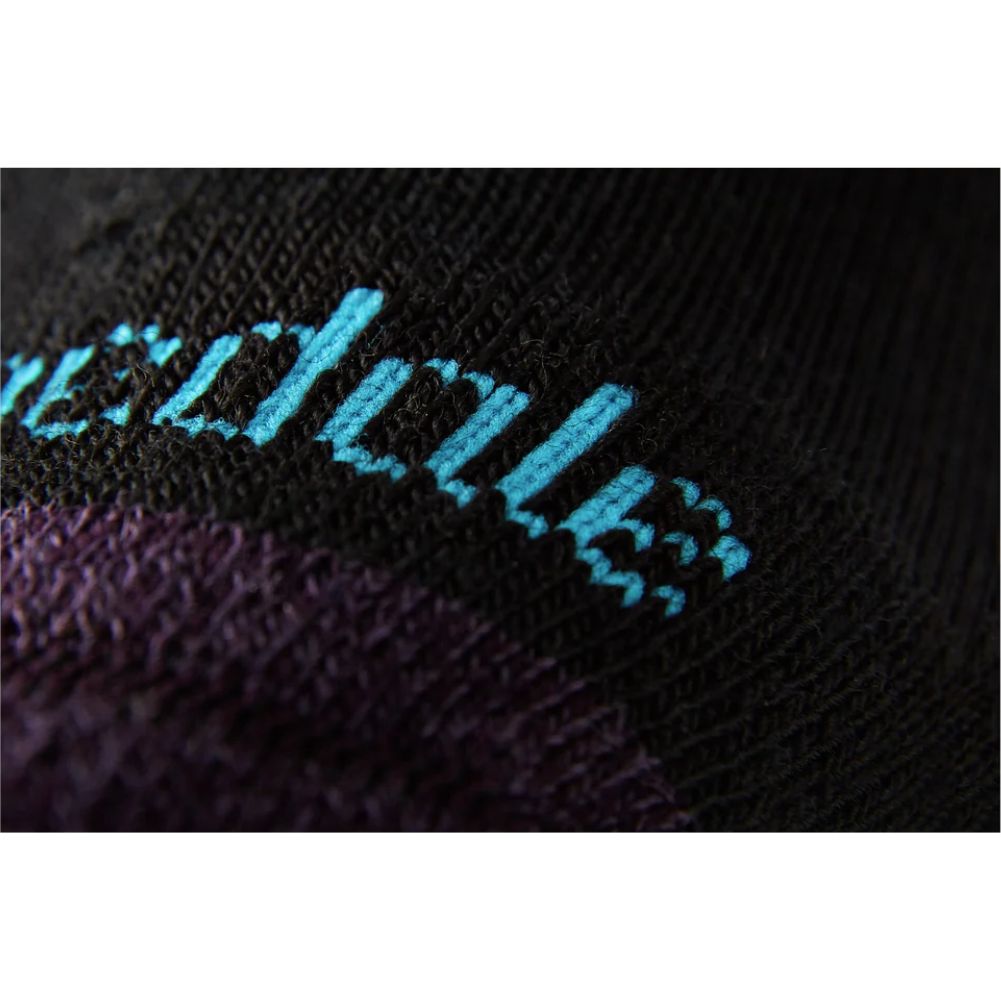 Bridgedale Women's Hike Lightweight Merino Performance Boot Socks (Black/Purple) close up